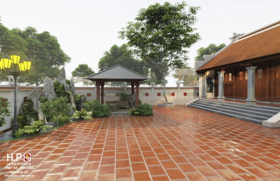 Thiết kế nhà thờ 3 gian kết hợp nhà ở tại Bắc Giang