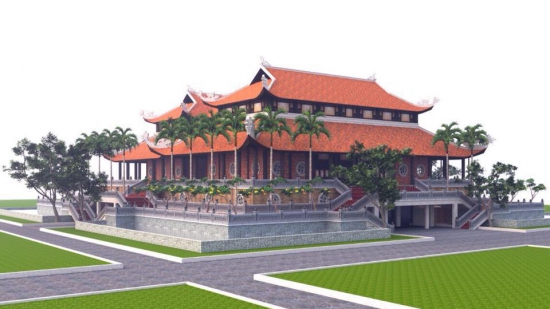 Kiến trúc 5 gian Chùa Dừa-Mang đậm bề dày lịch sử văn hóa