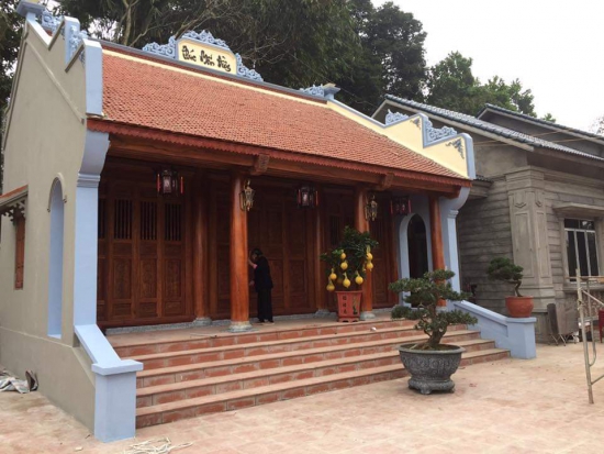 Xây dựng nhà thờ họ 3 gian anh Dũng tại Phú Hộ, Phú Thọ