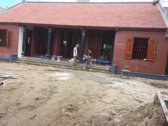 Xây dựng nhà 5 gian bê tông giả gỗ ở Đoàn Đào – Phù Cừ - Hưng Yên